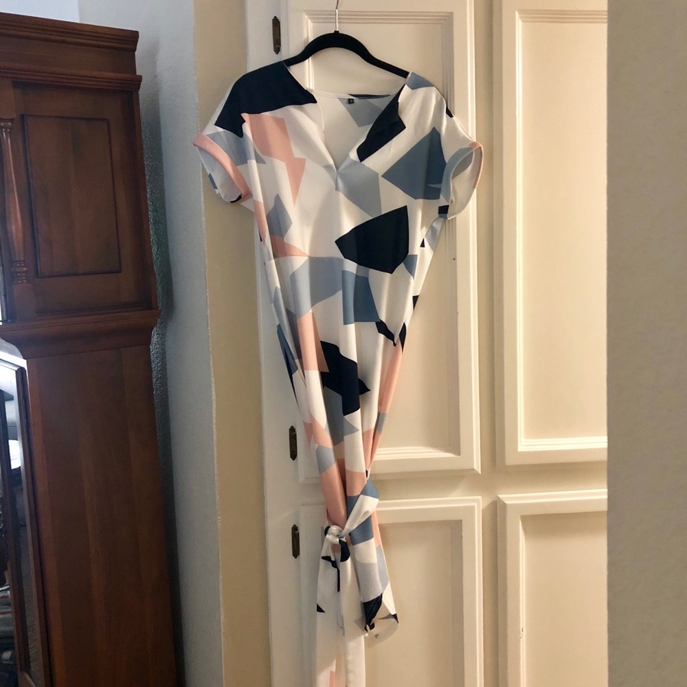 Patterned midi dress
